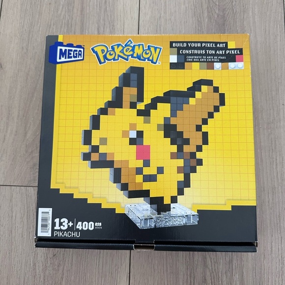 MEGA Pokémon Pikachu Building Toy Kit (400 Pieces) Retro Set for Collectors - Picture 3 of 9